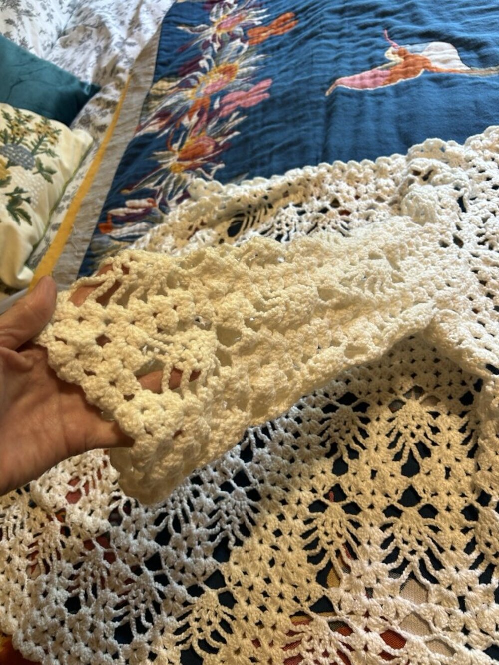 Handmade Ivory crochet cardigan BOHO Small - Picture 7 of 9